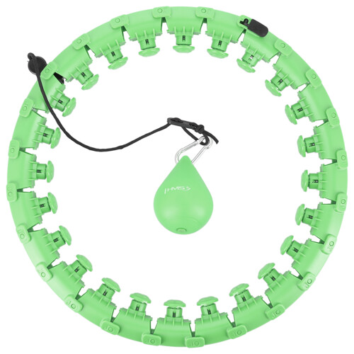 Masážní hula hoop HHW01 se závažím zelená