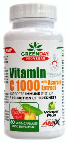 Provegan Vitamín C 1000mg with Acerola 60 kapslí