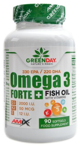 Omega 3 D3 + K2 + E 90 kapslí