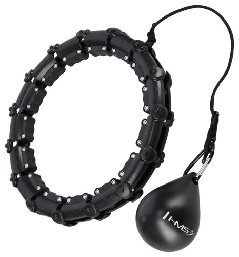 Masážní hula hoop HHW11 PLUS SIZE se závažím černá