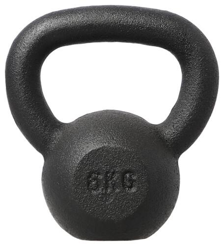 Litinový kettlebell KZG06 6 kg, černý