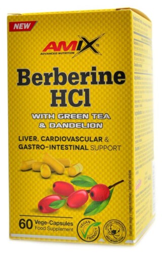 Berberine HCL with Green tea and dandelion 60 kapslí