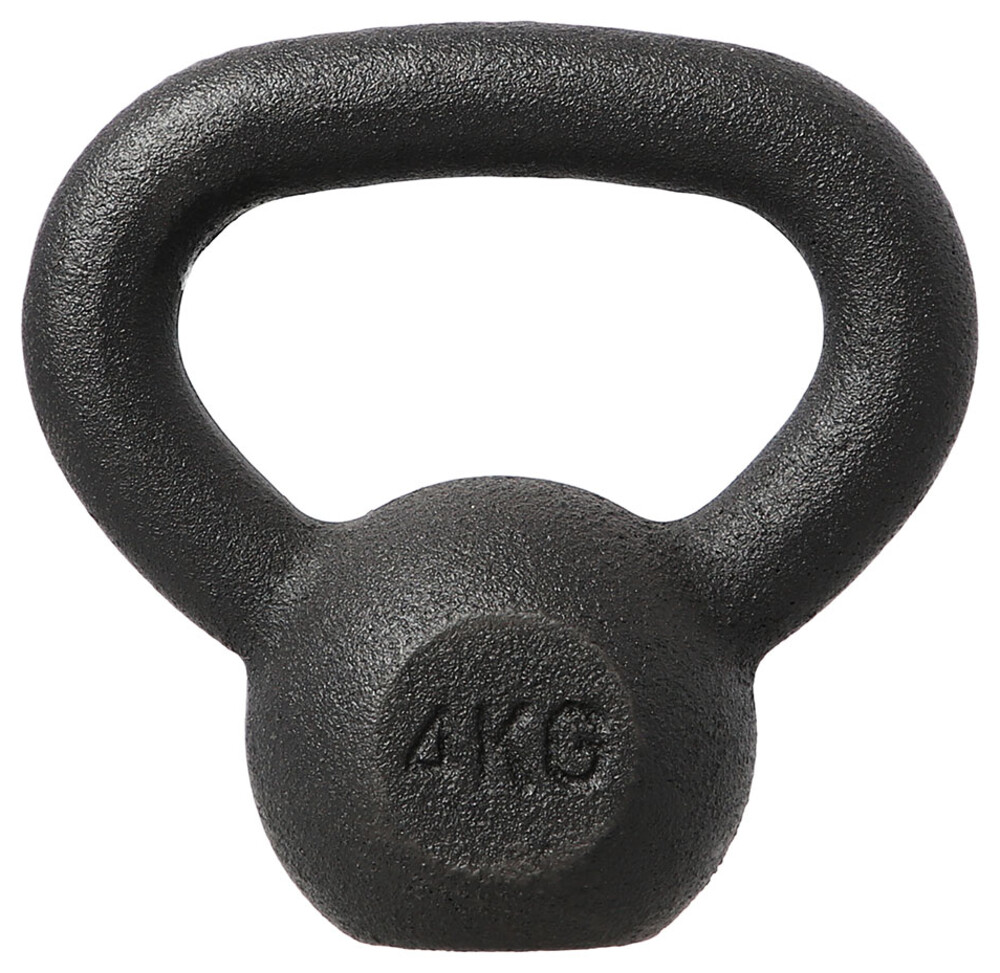 Litinový kettlebell KZG04 4 kg, černý