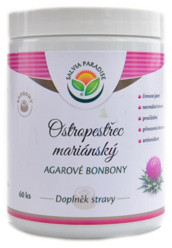 Ostropestřec mariánský agarové bonbony 60 ks Silybum marianum