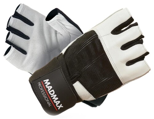 Fitness rukavice professional white MFG269