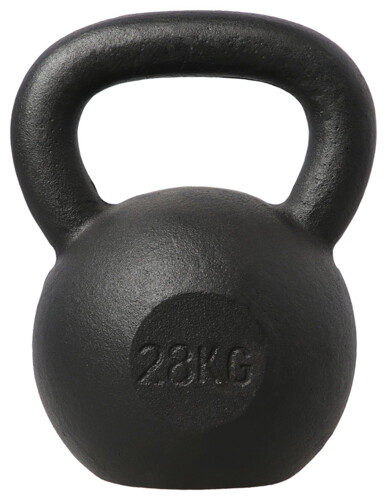 Litinový kettlebell KZG28 28 kg, černý
