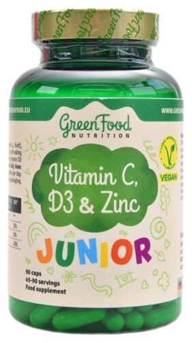 Junior Vitamín C + D3 + zinc 90 kapslí