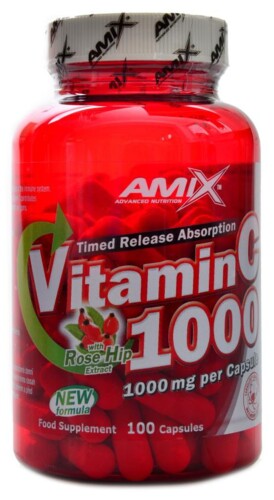 Vitamin C + rose hips 1000mg 100 kapslí