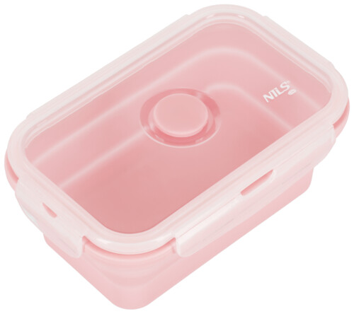 Skládací svačinový box NILS Camp NC4105 500ml růžový