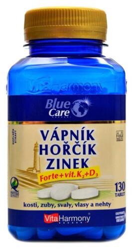 Vápník Hořčík Zinek Forte + K2 + D3 130tbl