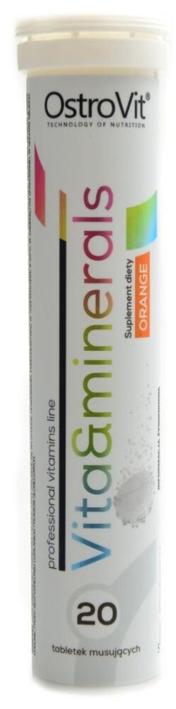 Vitamins and minerals 20 effervescent tablet šumivé tablety