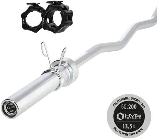 Olympijská osa lomená HMS Premium GOL200 150 x 5 cm + ZG1000