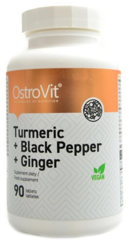 Turmeric + Black peper + Ginger 90 tablet kurkuma, černý pepř, zázvor