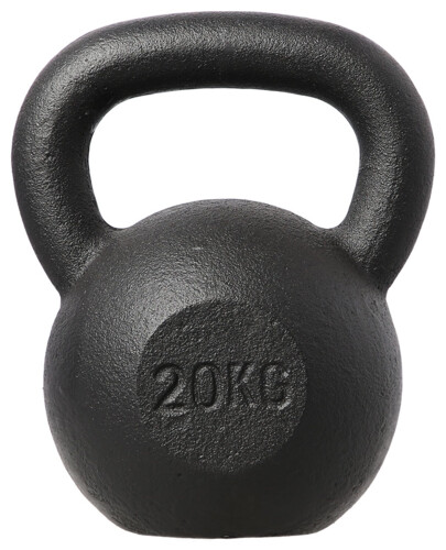 Litinový kettlebell KZG20 20 kg, černý