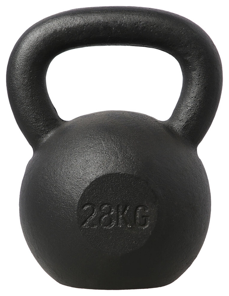 Litinový kettlebell KZG28 28 kg, černý
