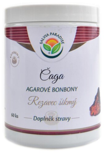 Čaga rezavec šikmý agarové bonbony 60 ks Inonotus obliquus