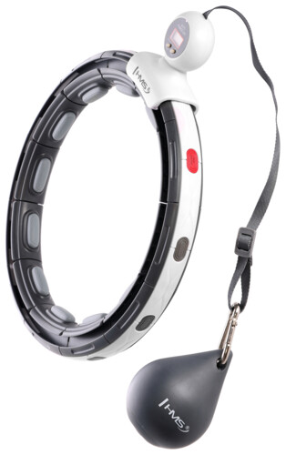 Masážní hula hoop HHM15 se závažím, magnety a počítadlem černá