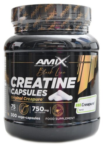 Black line Creatine creapure 300 kapslí