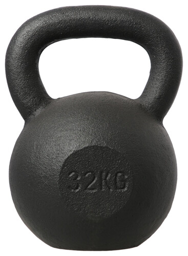 Litinový kettlebell KZG32 32 kg, černý