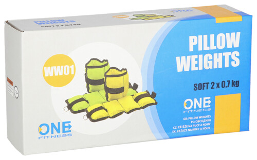 Zátěže na zápěstí a kotníky WW01 2 x 0,7 kg žluté
