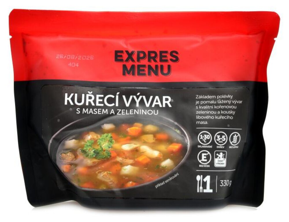 Kuřecí vývar s masem a zeleninou 330g