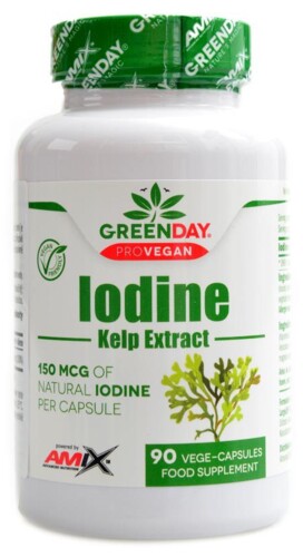 Natural Iodine kelp extract 90 vege kapslí
