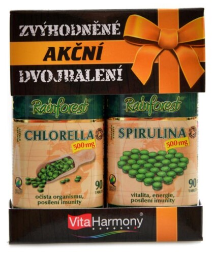 Chlorella 500 mg 90 tablet + Spirulina 90 tbl