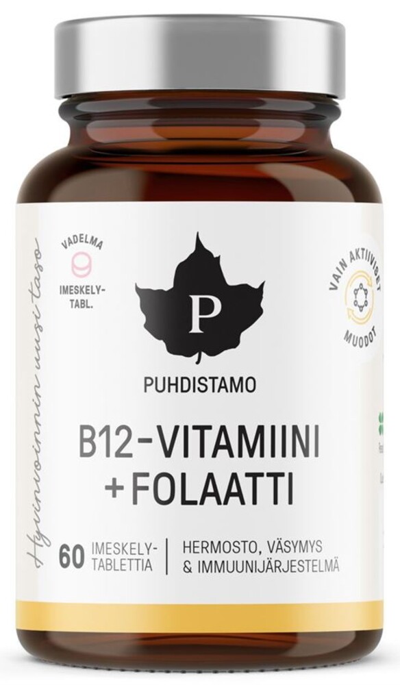 Vitamin B12 Folate 60 pastilek malina (Vitamín B12 s folátem Quatrefolic®)