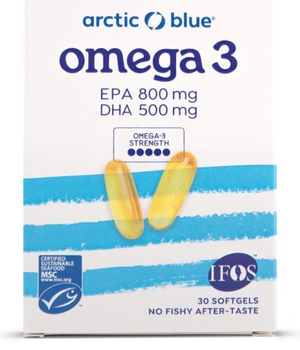 Omega 3 v blistrech 30 kapslí (500mg DHA and 800mg EPA) původ Aljaška