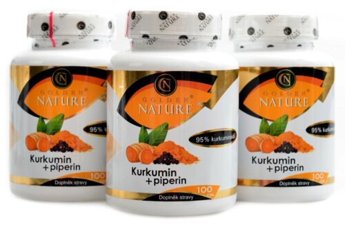 Kurkumin 95% + Piperin 300 kapslí