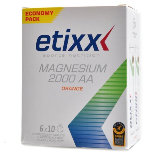 Magnesium 2000 AA tablety 6 x 10 šumivých tablet pomeranč