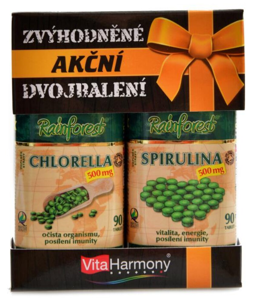 Chlorella 500 mg 90 tablet + Spirulina 90 tbl