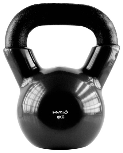 Kettlebell pokrytý vinylem KNV08 8 kg, černý