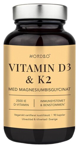 Vitamin D3 2500IU a K2 50μg 90 kapslí