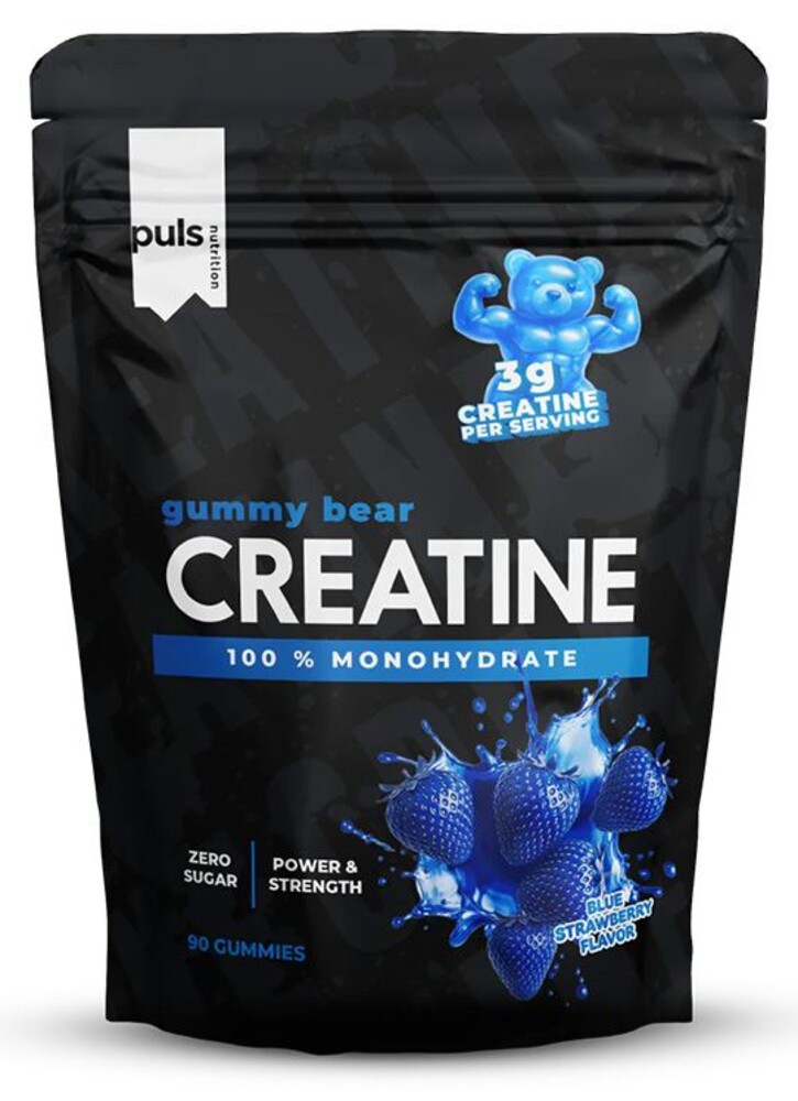 Creatine Gummy Bear 90 gummies blue strawberry