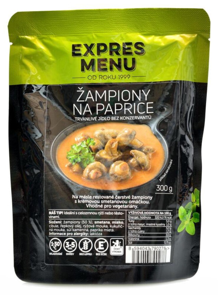 Žampiony na paprice 300g