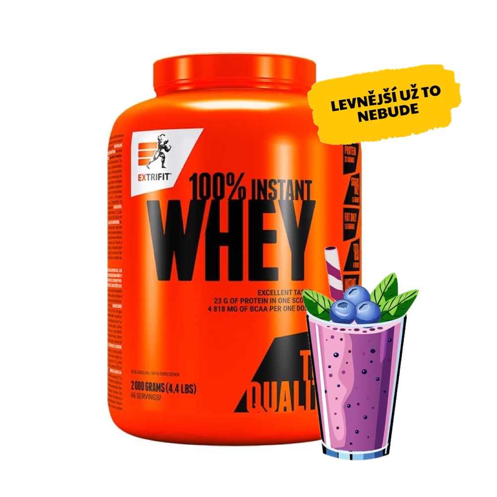 Extrifit AKCE 100% Whey Protein 2000 g blueberry | NAMAKANEJ.cz