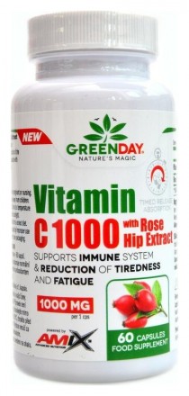 Amix Vitamín C 1000mg with rose hips 60 kapslí