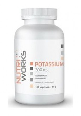 NutriWorks Potassium 300mg 120 kapslí