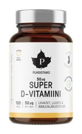 Puhdistamo Super Vitamin D 2000iu 120 kapslí