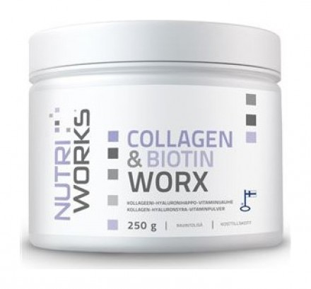 NutriWorks Collagen and Biotin Worx 250g