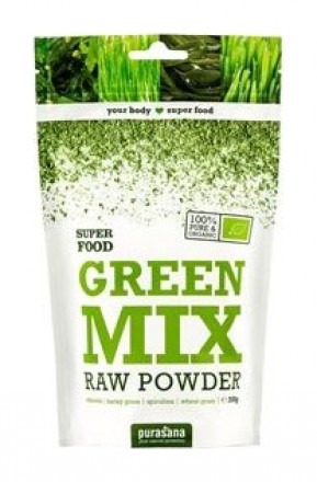 Purasana Green Mix Powder BIO 200g (Směs zelených antioxidantů)