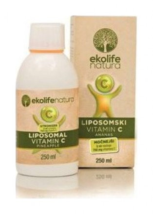 EKOLIFE NATURA Liposomal Vitamin C 750mg 250ml ananas (Lipozomální vitamín C)