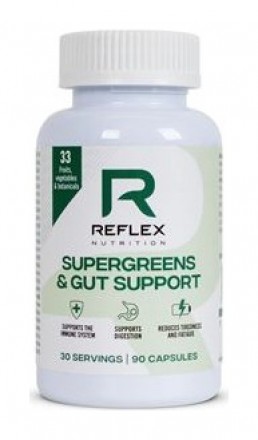 Reflex Supergreens and Gut Support 90 kapslí 