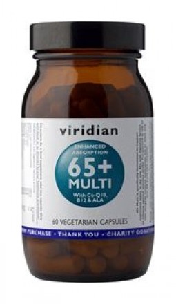 Viridian 65+ Multi 60 kapslí (Natural multivitamín pro seniory) 