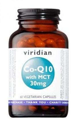 Viridian Co-enzym Q10 with MCT 30mg 60 kapslí (Koenzym Q10)