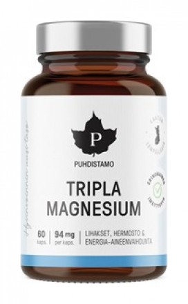 Puhdistamo Triple Magnesium 60 kapslí (Hořčík)