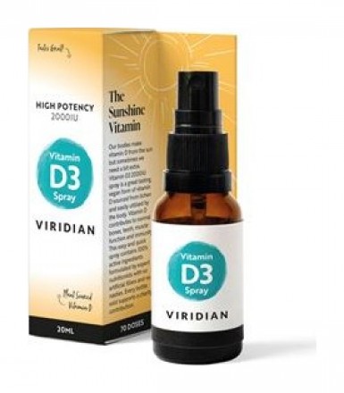 Viridian Vitamin D3 2000iu Spray 20ml