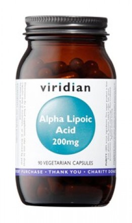 Viridian Alpha Lipoic Acid 200mg 90 kapslí (Kyselina alfa lipoová - ALA)