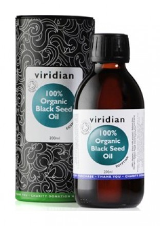 Viridian Black Seed Oil 200ml Organic (Bio olej z egyptského černého kmínu)